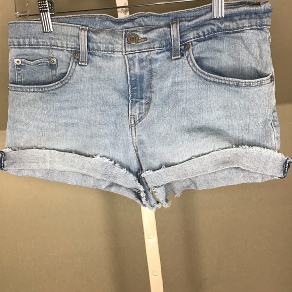 Levi’s Mid-Rise Denim Jean Shorts Cutoffs Sz30 - Picture 2 of 7